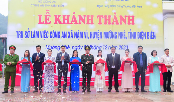 VietinBank tài trợ kinh phí xây tặng 4 trụ sở công an xã tại Điện Biên