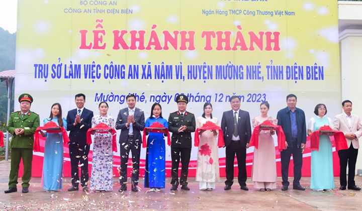 VietinBank tài trợ kinh phí xây tặng 4 trụ sở công an xã tại Điện Biên