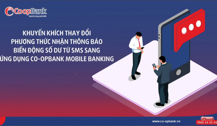 Co-opBank điều chỉnh phí dịch vụ SMS Banking