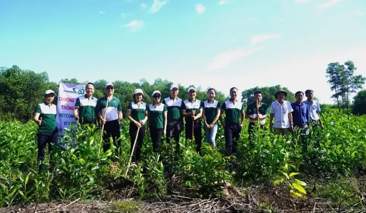 Vietcombank Huế tổ chức trồng cây tại thị trấn Phong Điền, huyện Phong Điền, tỉnh Thừa Thiên Huế