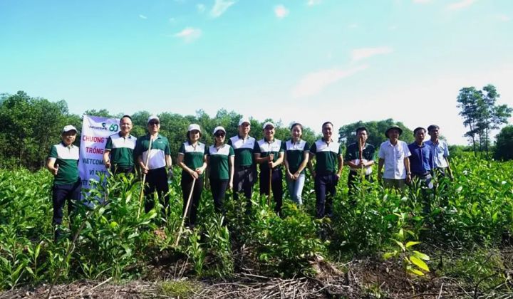 Vietcombank Huế tổ chức trồng cây tại thị trấn Phong Điền, huyện Phong Điền, tỉnh Thừa Thiên Huế