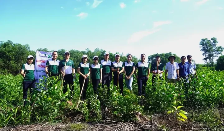 Vietcombank Huế tổ chức trồng cây tại thị trấn Phong Điền, huyện Phong Điền, tỉnh Thừa Thiên Huế
