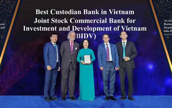 BIDV nhận giải thưởng “Ngân hàng Lưu ký - Giám sát tốt nhất Việt Nam” lần thứ 3 liên tiếp