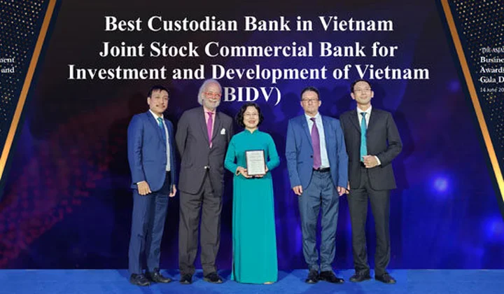 BIDV nhận giải thưởng “Ngân hàng Lưu ký - Giám sát tốt nhất Việt Nam” lần thứ 3 liên tiếp