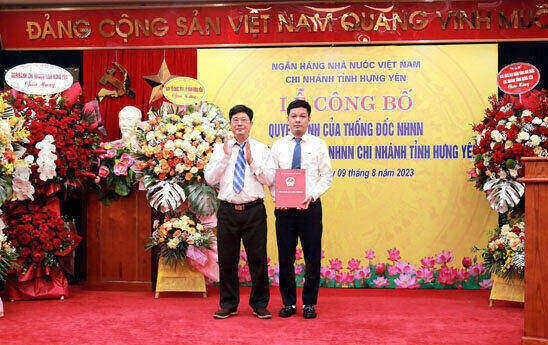 Bổ nhiệm Phó Giám đốc Ngân hàng Nhà nước chi nhánh tỉnh Hưng Yên