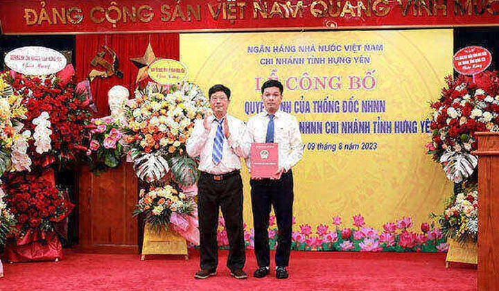 Bổ nhiệm Phó Giám đốc Ngân hàng Nhà nước chi nhánh tỉnh Hưng Yên