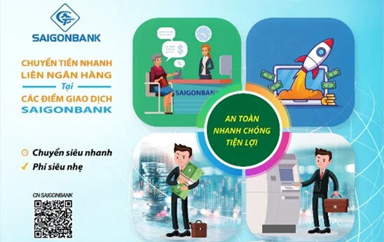 Saigonbank mở dịch vụ chuyển tiền nhanh liên ngân hàng 24/7