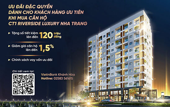 VietinBank Khánh Hòa ưu đãi đặc quyền cho khách hàng ưu tiên mua căn hộ dự án Riverside Luxury Nha Trang
