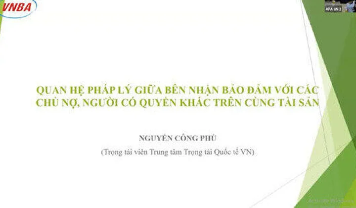 Hội thảo thực tiễn quốc tế về xử lý tài sản bảo đảm (Phần 3)