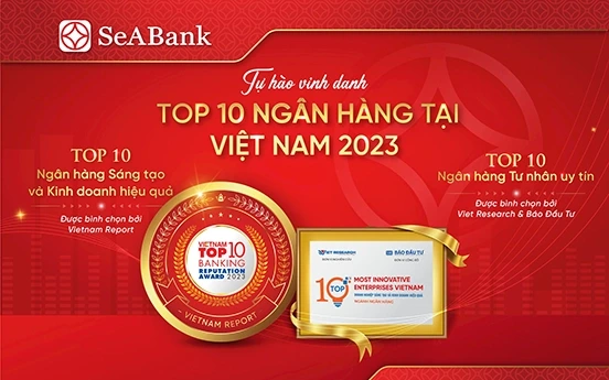 Ngân hàng SeABank được vinh danh là Ngân hàng tư nhân uy tín 2023