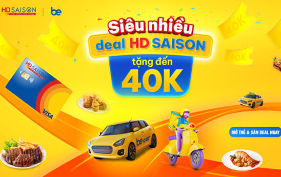 Chủ thẻ HD SAISON được giảm nửa giá khi đặt Be