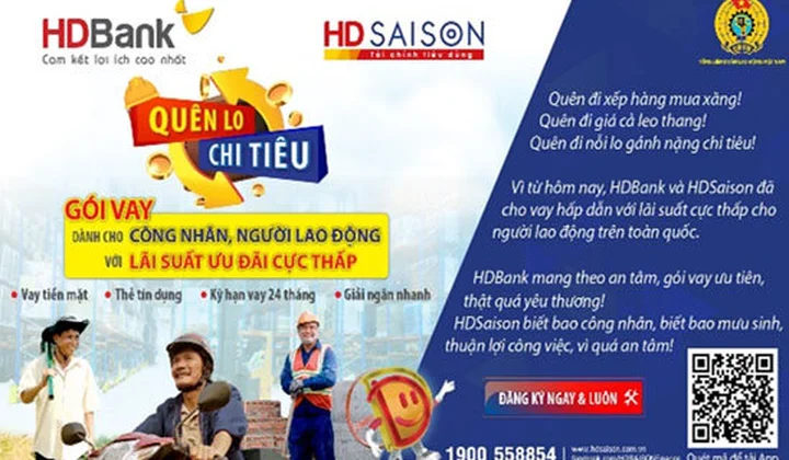 Gói 10.000 tỷ của HD SAISON cho vay với lãi suất giảm 50%, giúp công nhân đón năm mới vô lo