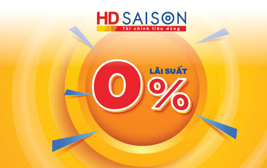 HD SAISON cho vay lãi suất 0% nhiều sản phẩm nội thất, vật liệu xây dựng