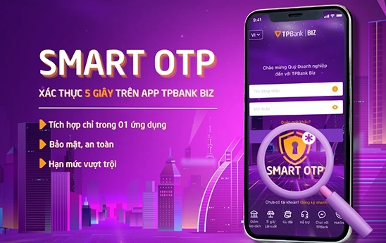 TPBank ra mắt phương thức xác thực Smart OTP dành cho khách hàng doanh nghiệp trên ứng dụng ngân hàng số
