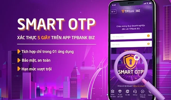TPBank ra mắt phương thức xác thực Smart OTP dành cho khách hàng doanh nghiệp trên ứng dụng ngân hàng số