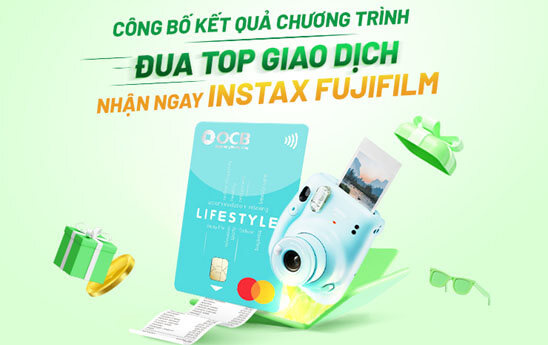04 khách hàng trúng thưởng chương trình “Đua top giao dịch - Nhận ngay Instax Fujifilm” của OCB