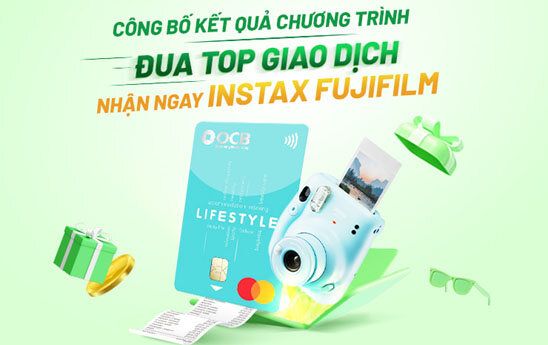 04 khách hàng trúng thưởng chương trình “Đua top giao dịch - Nhận ngay Instax Fujifilm” của OCB