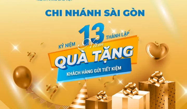 BAOVIET Bank Sài Gòn tặng quà cho khách hàng mở mới sổ tiết kiệm hoặc tái tục tiền gửi