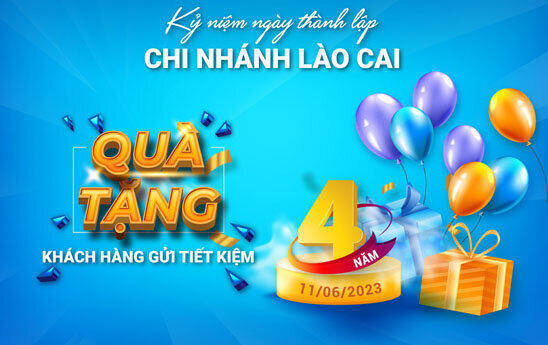 BaoVietBank Lào Cai tặng quà cho khách hàng