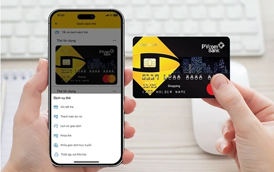 Chủ thẻ PVcomBank có thể chủ động thiết lập mã PIN ngay trên ứng dụng di động