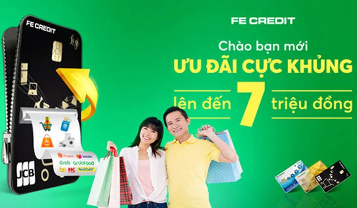 Chủ thẻ FE Credit mới phát hành được hoàn tiền tới 1 triệu đồng khi chi tiêu, mua sắm
