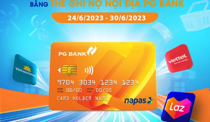 Chủ thẻ ghi nợ nội địa PG Bank nhận hoàn tiền tới 30% giá trị giao dịch