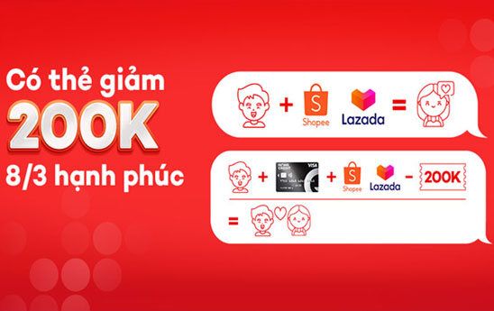Chủ thẻ Home Credit nhận ưu đãi tới 200k khi thanh toán mua hàng trên Lazada và Shopee