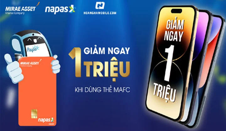 Chủ thẻ MAFC nhận ưu đãi 1 triệu đồng khi thanh toán qua POS của Payoo tại Hoàng Hà Mobile