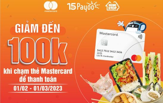 Chủ thẻ Mastercard® thanh toán qua Payoo POS tại Ministop được giảm tới 15%