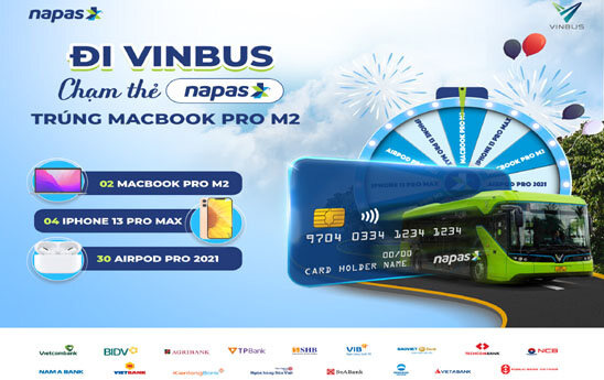 “Đi VinBus - Chạm thẻ NAPAS trúng MacBook Pro M2”