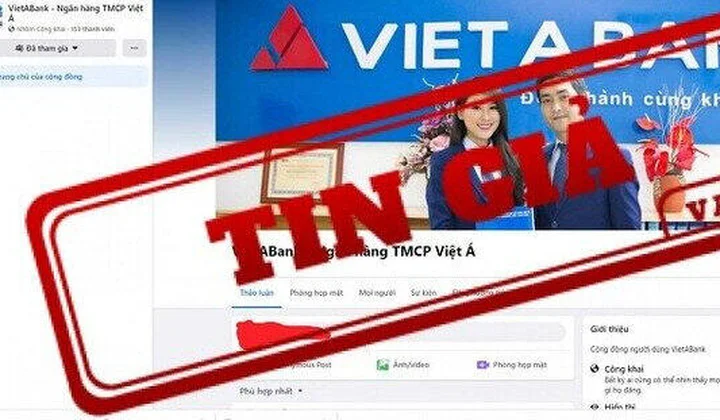 Giả mạo group của Ngân hàng TMCP Việt Á trên Facebook