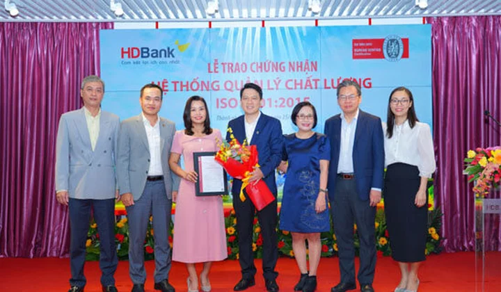 HDBank nhận chứng nhận ISO 9001:2015