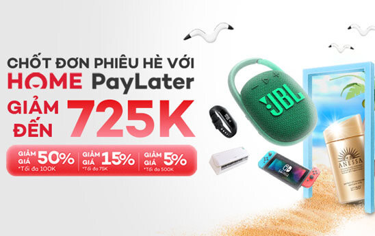 Home Credit Việt Nam hỗ trợ khách hàng mua trước trả sau có lãi suất từ 0% để mua hàng giảm giá tới 725K