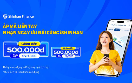 Khách hàng được giảm tới 500.000 VND khi thanh toán trên ứng dụng iShinhan qua ví ZaloPay