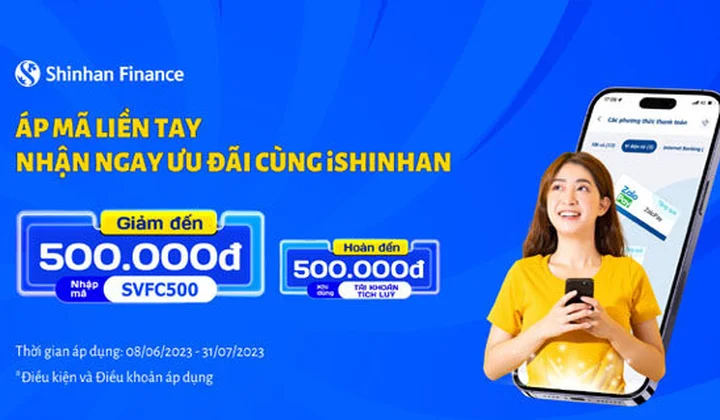 Khách hàng được giảm tới 500.000 VND khi thanh toán trên ứng dụng iShinhan qua ví ZaloPay