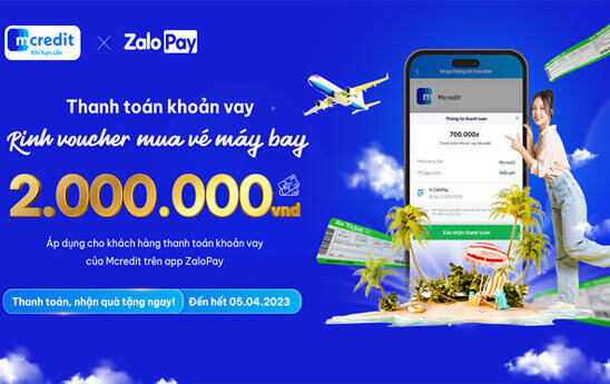 Mcredit khuyến mãi khi thanh toán qua ví ZaloPay