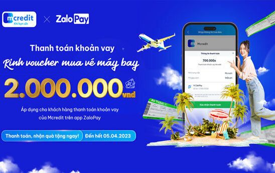 Mcredit khuyến mãi khi thanh toán qua ví ZaloPay