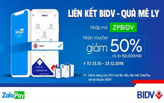Liên kết BIDV với ZaloPay, nhận ngay ưu đãi 1 triệu đồng