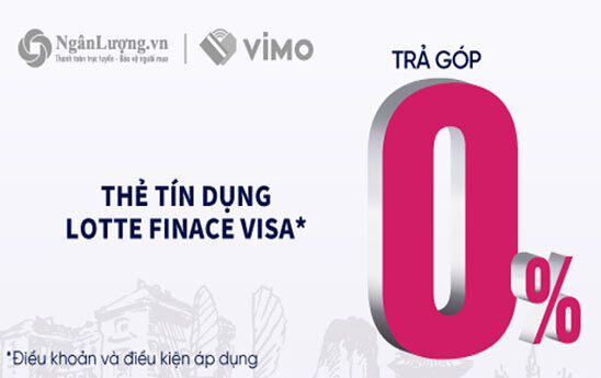 LOTTE Finance hợp tác trả góp 0% cùng VIMO, Mpos, NgânLượng.vn