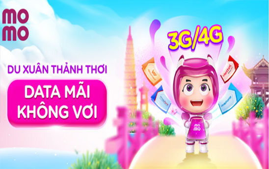 MoMo ưu đãi hoàn tiền đến 50% cho khách hàng khi nạp Data 3G/4G lần đầu