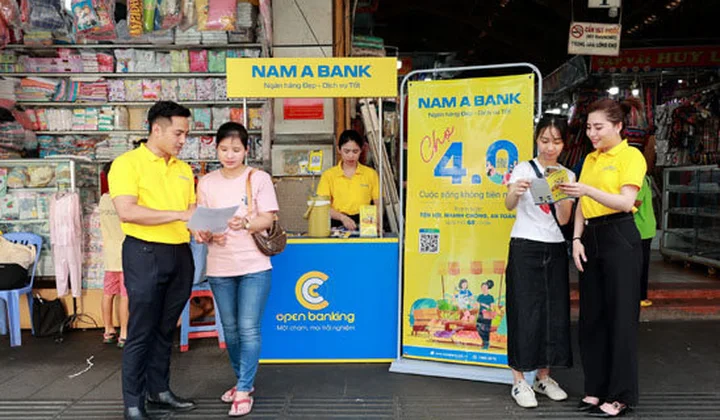 Nam A Bank thúc đẩy thanh toán không tiền mặt với mô hình chợ 4.0