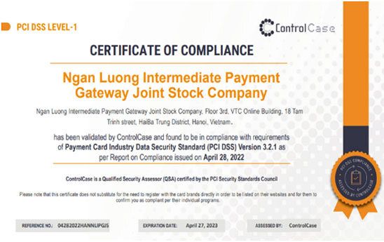 Ngân Lượng đạt chứng nhận PCI DSS về bảo mật thẻ