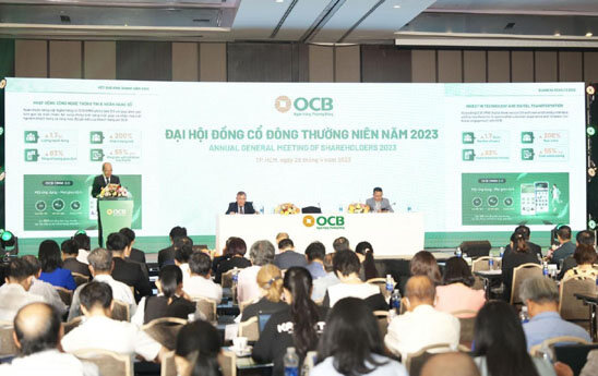 OCB đặt mục tiêu lợi nhuận trước thuế 6.000 tỷ đồng và tăng vốn điều lệ lên 20.548 tỷ đồng trong năm 2023