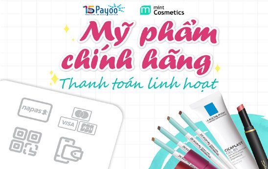 Hỗ trợ thanh toán mỹ phẩm chính hãng Mint Cosmetics qua Payoo POS
