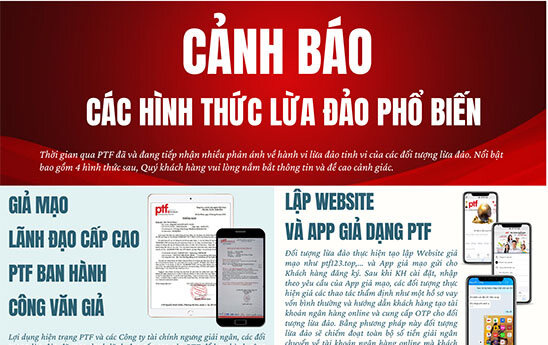 PTF cảnh báo các hình thức lừa đảo phổ biến