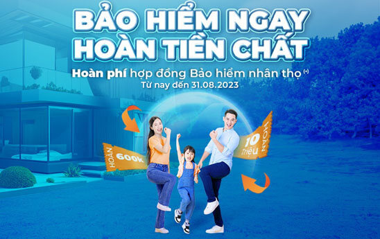 Sacombank hoàn tiền hấp dẫn tới 10 triệu đồng cho khách hàng tham gia bảo hiểm nhân thọ
