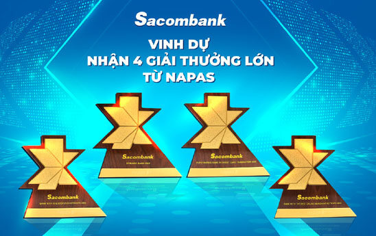 Sacombank nhận 4 giải thưởng từ Napas