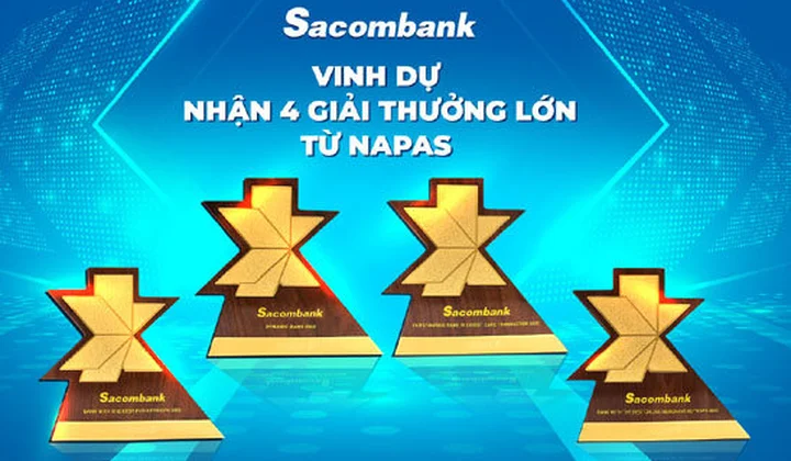 Sacombank nhận 4 giải thưởng từ Napas