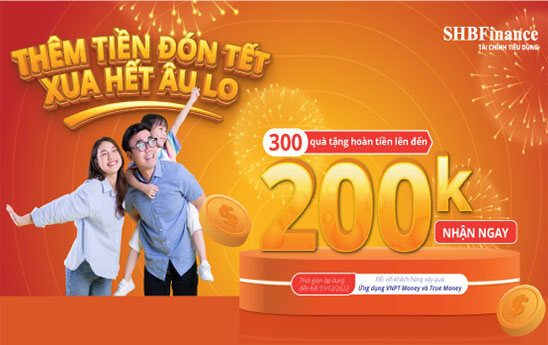 SHB Finance triển khai chương trình "Thêm tiền đón Tết, Xua hết âu lo"