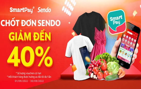SmartPay giảm ngay tới 40% tại Sendo